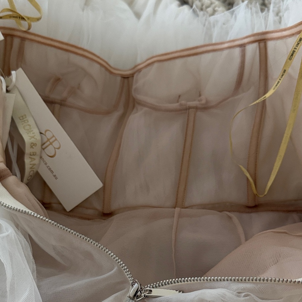 Bronx and Banco White Strapless Wedding Dress - Picture 8 of 10